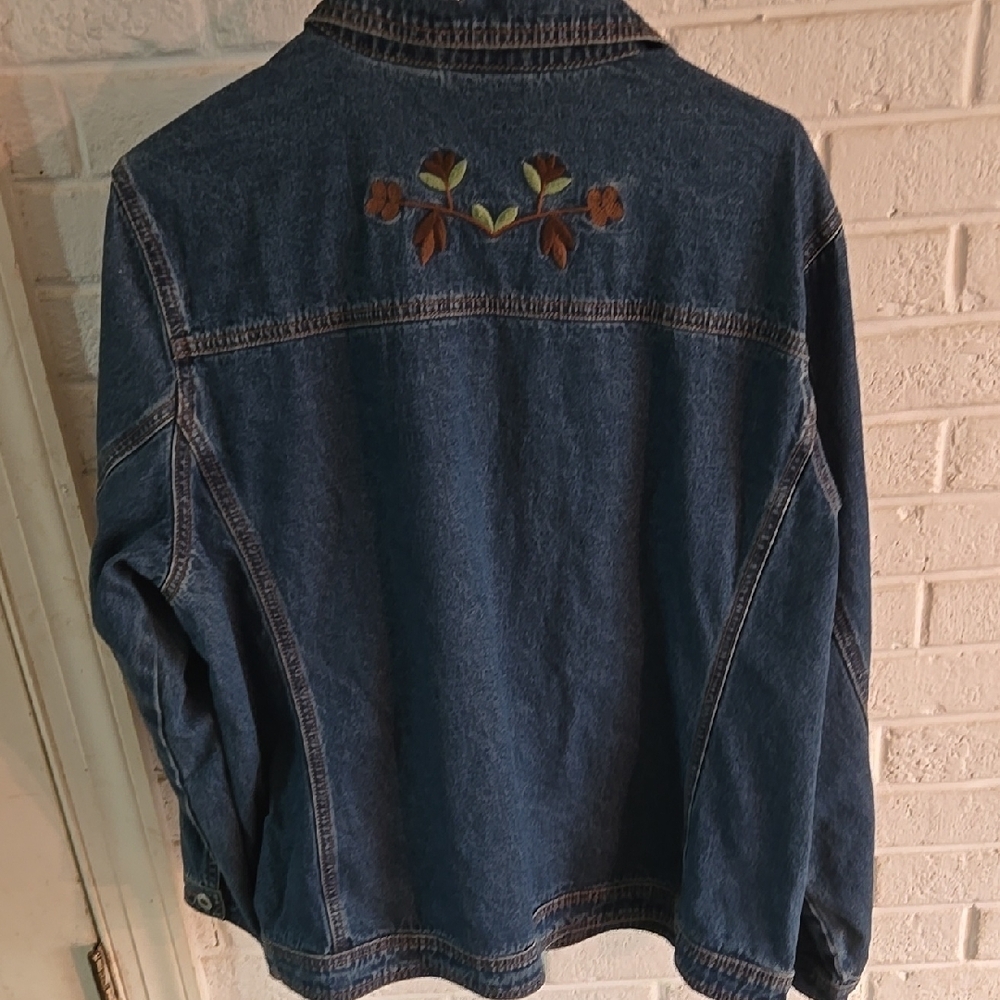 Embroidered Blue Jean Jacket - Picture 3 of 3